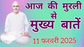 आज की मुरली से प्रश्न उत्तर : 11 फरवरी 2025 AAJ KI MURLI SE QUESTION ANSWER : 11. FEBRUARY 2025