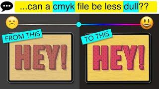 Brighten dull CMYK files in Procreate