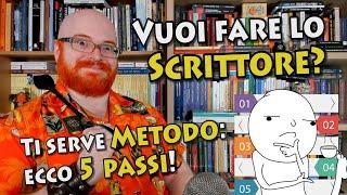 Vuoi fare lo Scrittore? Hai bisogno di Metodo: fai questi 5 passi! [Studiare la Scrittura]