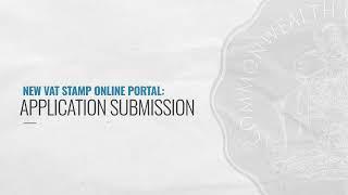 New VAT Stamp Portal Application Submission