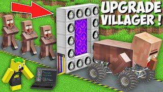 I upgraded VILLAGERS INTO A SUPER CAR in Minecraft ! MONSTER TRUCK VILLAGER !