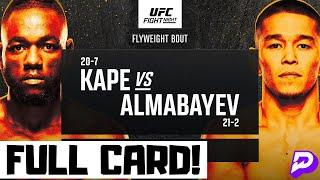 UFC Fight Night Kape vs Almabayev Predictions & Full Card Breakdown - UFC Vegas 103 Betting Tips