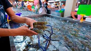 Eating at a Seafood Market in Bangkok Thailand