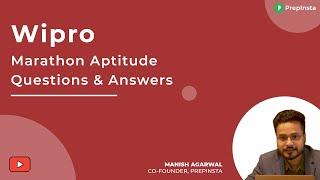 Wipro Marathon Aptitude Question & Answers