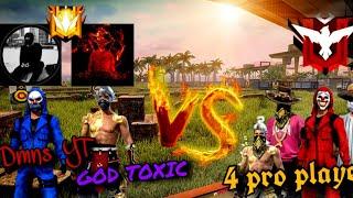 GOD TOXIC & DEMONS YT  2 VS 4 PRO PLAYERS️ {2vs4 full gameplay} deagle and vazo leuta 