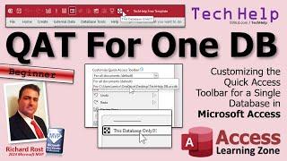 Customizing the Quick Access Toolbar for a Single Database in Microsoft Access