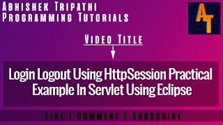 Login LogOut  using Httpsession