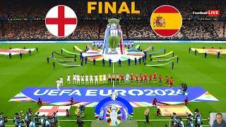 ENGLAND vs SPAIN - Final UEFA Euro 2024 | Full Match All Goals | Realistic PES Gameplay