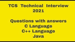 TCS technical interview for freshers | 2021 | Questions with answers |The Professional Here | DS