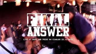 FINAL ANSWER - SADAR LIVE AT HOPE AND PRIDE CIANJUR 20.12.2020