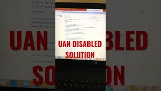 Uan disabled and deactivated solution  #epfo #youtubeshorts #uan #disabled #solution #pf #epf