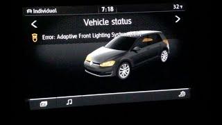 Volkswagen Golf R AFS - Adaptive Front Lighting System Diagnostics