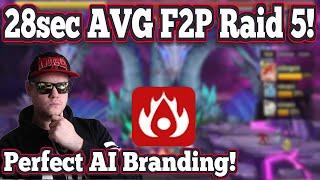 F2p 28sec AVG Solo R5! Perfect AI Branding Method - Summoners War