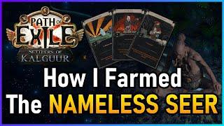 [PoE 3.25] How I Farmed the Nameless Seer | Map Scrying | Divination Card Swap | Settlers of Kalguur