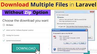 How to Download Multiple Files in Laravel at the same time