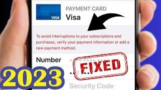 to avoid interruptions to your subscription and purchases verify your payment