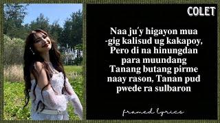 Colet (BINI) - Padayon Lyrics (Framed) | Unreleased Bisaya Song - With Tagalog Translation