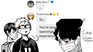 Sakusa causing chaos in the Haikyuu gc. (Unintentional) // Haikyuu texts!!