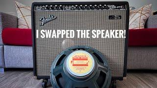 Fender Twin Reverb Custom 15 - New Jensen Speaker Comparison with stock Eminence