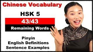 HSK 5 Course - Complete Chinese Vocabulary Course - HSK 5 Full Course / Remaining Words (43/43)