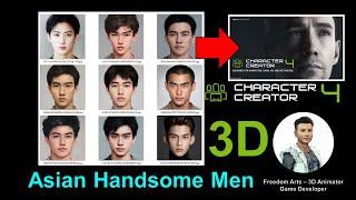 Asian Handsome Men Headshot Pack 01 - Character Creator 4 - High Quality Headshot Photo - Shared