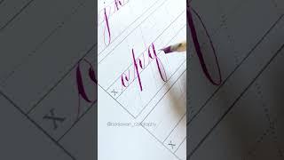 How to write Copperplate Calligraphy Lowercase Letters