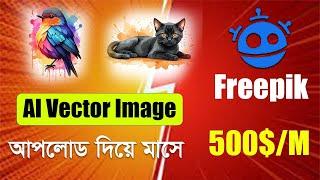 Ai দিয়ে ছবি বানিয়ে Freepik এ টাকা ইনকাম। Image Ready | Upload Process | Image Approve | A to Z