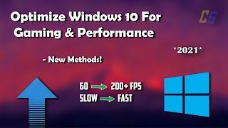 How To Optimize Windows 10 For GAMING & PERFORMANCE In 2021 - Windows 10 FPS Boost Guide!