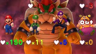Mario Party 10 - Mario vs Luigi vs Waluigi vs Wario vs Bowser - Chaos Castle