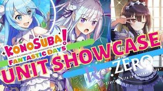 [KonoSuba:FD] Re:Zero unit showcase [Emilia, Aqua, Megumin]