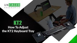 KT2 Adjustable Height Ergonomic Sit Stand Keyboard Tray with Negative Tilt zoom in