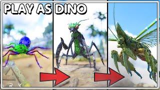 EVOLVING INTO THE GIANT KILLER BUG  | PLAY AS DINO | ARK SURVIVAL EVOLVED