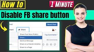 How to make one post not shareable on facebook 2024 | Disable Fb share