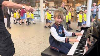 Young Boy Plays His First Boogie Woogie Show