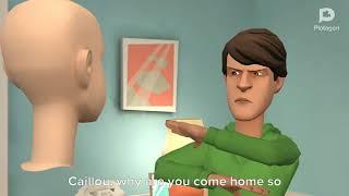 caillou skips school and gets grounded