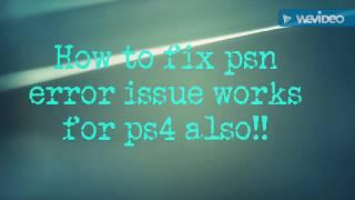 How to fix psn sign in error