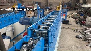 IRONSTAR Roller shutter door u guide rail roll forming machine for