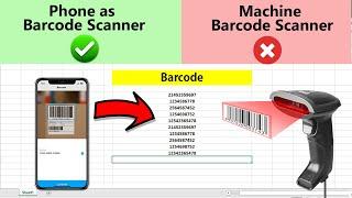 Use your phone as a Barcode Scanner input Excel for Free