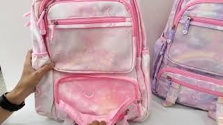 Tas Ransel Anak Sekolah SD Pelangi Rainbow Butterfly Kupu Kupu Anak Perempuan