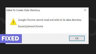 Google Chrome Cannot Read or Write to Its Data Directory (FIXED)