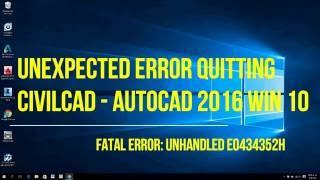 Unexpected error: quitting / Fatal error: Unhandled e0434352h (solucionado)