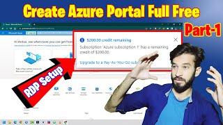 How to create Azure Portal for free RDP | All Problem Fix
