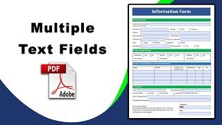 How to make multiple text fields in a fillable pdf (Prepare Form) using Adobe Acrobat Pro DC