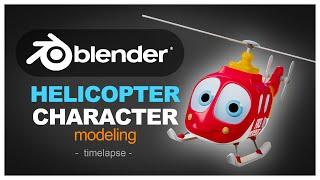 Blender Helicopter Character Modeling . Timelapse