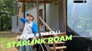 Starlink Roam - Unbox, Test, Transport, Set Up and Install at Remote Location -- Mobile Starlink