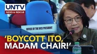 Hindi pagsipot ni VP Sara sa House budget hearing, tinuligsa; 2025 OVP budget, pinababawasan