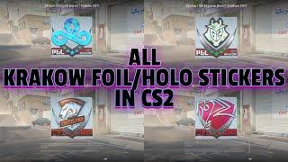 ALL KRAKOW FOIL/HOLO Stickers in CS2 with Timestamps (No Sound).