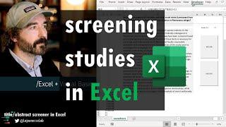 Quick interface for screening studies in Excel | Spreadsheet Synthesis