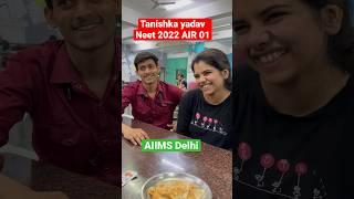 Finally  Meet up with tanishka yadav Neet 2022 topper #aiimsdelhi #neet #neet2022 #shorts #short