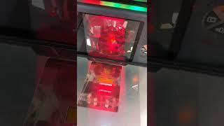 Crazy flashing LED lights at checkout scanner at Giant supermarket